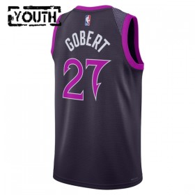 Barn Minnesota Timberwolves Tröja Rudy Gobert Nike 2025-26 City Edition Svart Swingman